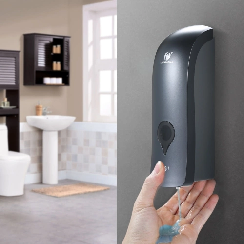 CHUANGDIAN 300ml Wall Mounted Single-Head Manual Soap Dispenser Shower Gel Liquid Shampoo Dispenser Holder