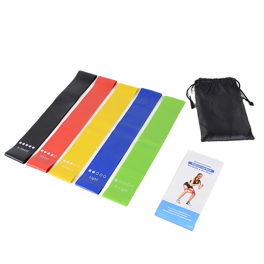 Ship From US Highly Elastic Booty Hip Circle Exercise Latex Elastic Resistance Bands Set