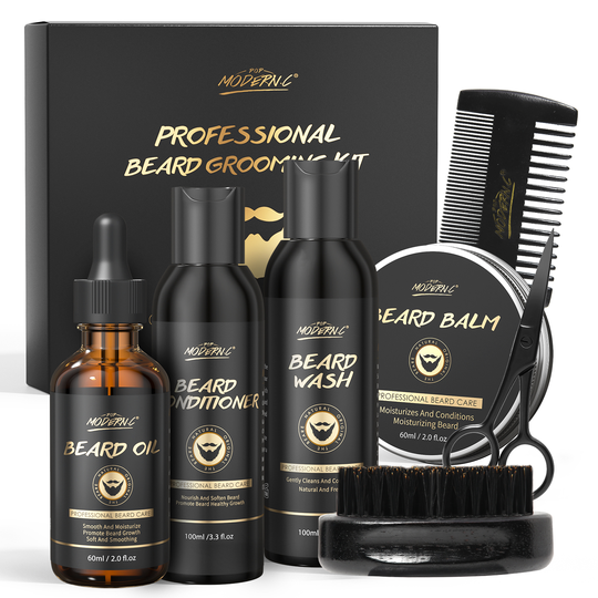 Beard Growth Kit Beard Grooming Kit Beard Shampoo Wash Growth Oil For Men Grooming Care