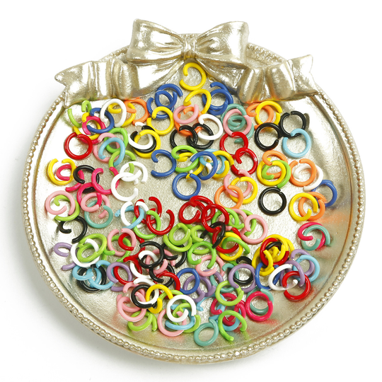 100/Pack Spray Paint Color Open Iron Jump Ring Buckle Handmade Diy Earrings Bracelet Pendant Connection Single Rings