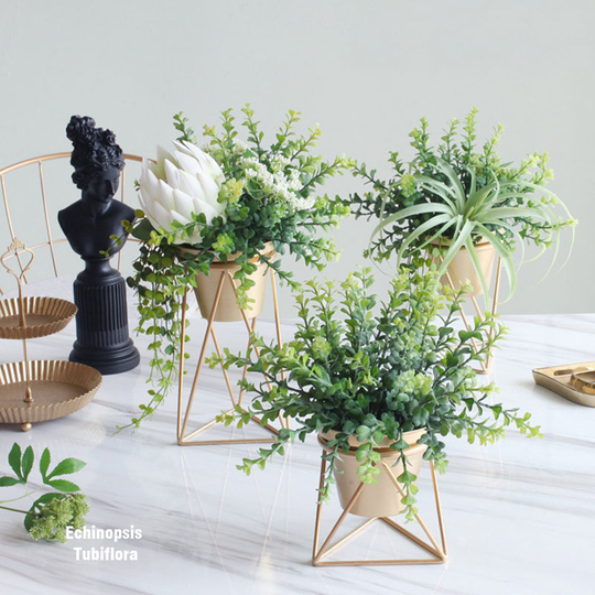 Iron Base European Style Plant Flower Vase Plant Pot Home Decor