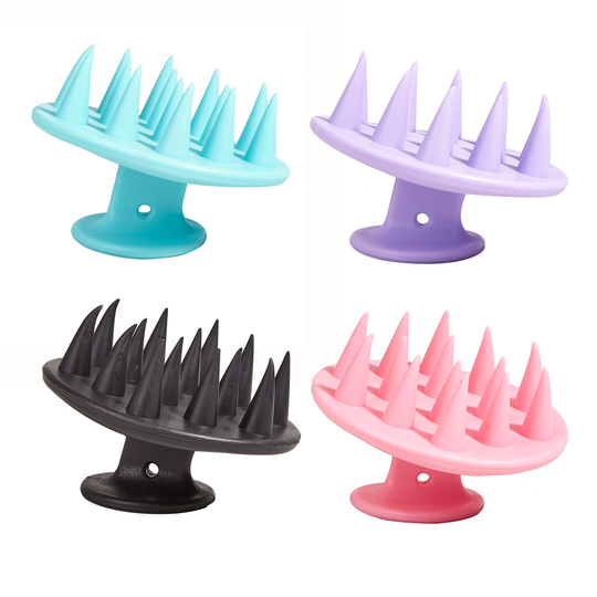 Salon hair Custom silicone scalp massager brush for hair growth vibrating shampoo brush