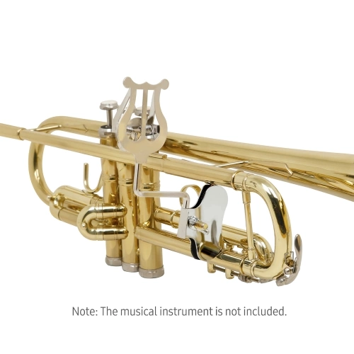 Portable Clamp-on Music Stand for Saxophone Tenor Horn Trumpet Universal Marching Lyre Sheet Clip Holder for Wind Instruments