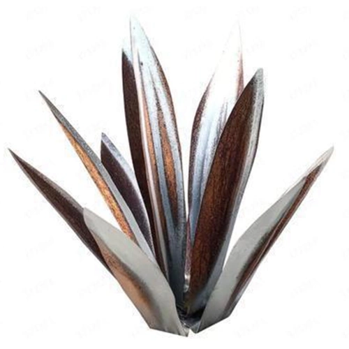 Cross-border new iron art agave plant ornamentsSilver 65 cm