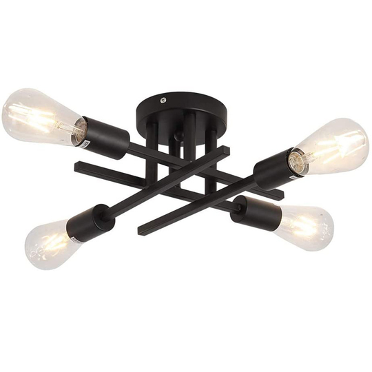 E27 E26 Ceiling Lamp Retro Rural Industrial Iron Art Vintage Home Classic Ceiling Light