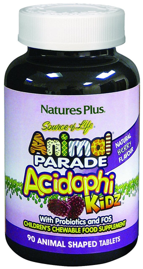 Nature's Plus Animal Parade Acidophi Kidz, Mixed Berry, 90Loz