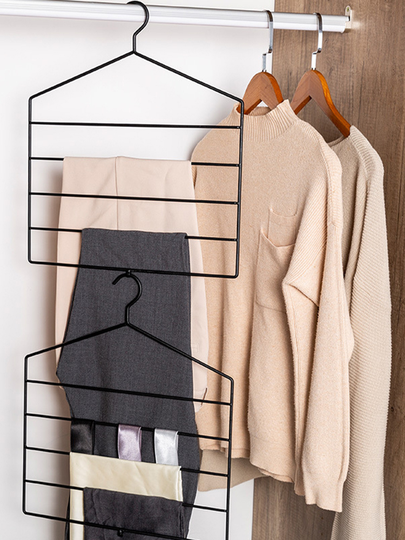 Multifunctional Clothes Rack Iron Hanging Pants Rack Wardrobe Pants Rack