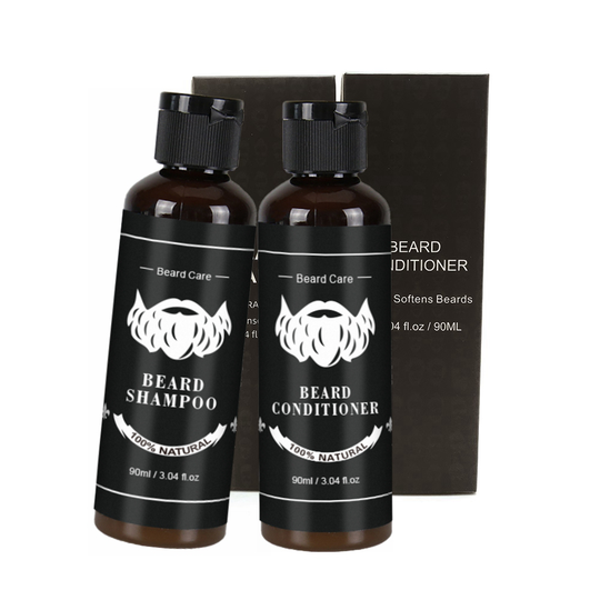 Vegan Beard Wash and Conditioner Men Grooming Care kit Custom private Label Beard Wash Beard Shampoo