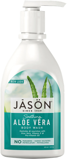 Jason Soothing Aloe Vera Body Wash With Pump, 887ml