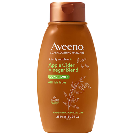 Aveeno Scalp Soothing Haircare Clarify and Shine Apple Cider Vinegar Conditioner 354ml