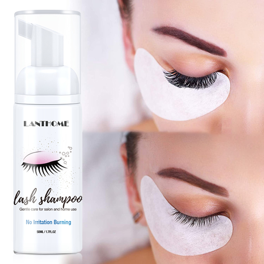 Wholesale Private Label Vegan Eyelash Shampoo Lash Foam Cleaner Brush Extension Cleanser Kit Lash Shampoo