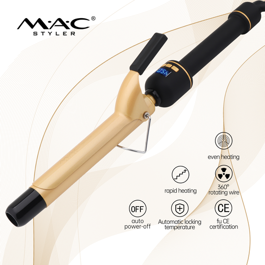 Wholesale Private Label Professional Ceramic Curly Irons Magic 1.25 inch Wave Rotating Curlers Hair Curler Wand Curling Iron