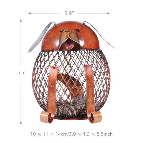 Puppy Money Bank Iron Handmade Puppy Shape Coin Bank
