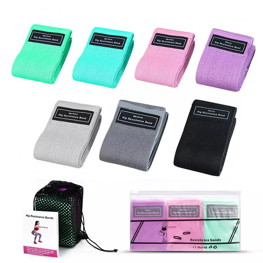Ship from US wholesale non slip booty bands fabric elastic resistance bands sets of 3