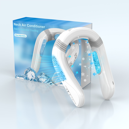 Amazon Top Seller Personal Wearable Necklace Blade-less Rechargeable Mini Portable Air cooler Hanging Neck Air Conditioner