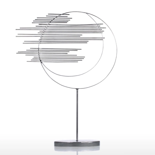 Two Circles Iron Sculpture Abstract Sculpture Modern Sculpture Iron Circle Home Decor Modern and Concise Artwork