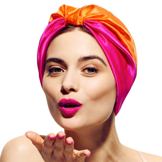 Women Satin Silky Turban Sleep Bonnet Soft Pre Tied Knot Fashion Headwrap Chemo Cap Hair Loss Hat