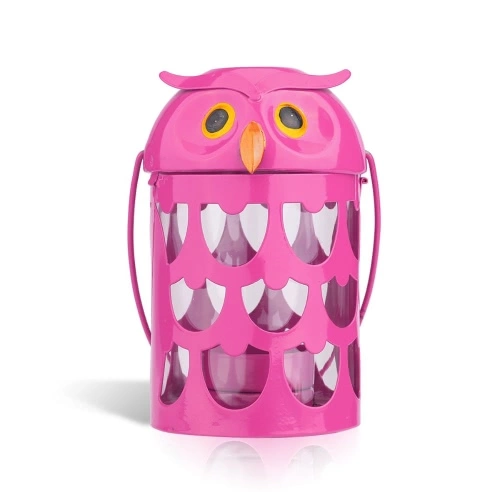 Tooarts Owl candle holder(pink) Hurricane lamp Practical ornament Creative ornament Home Furnishing Articles