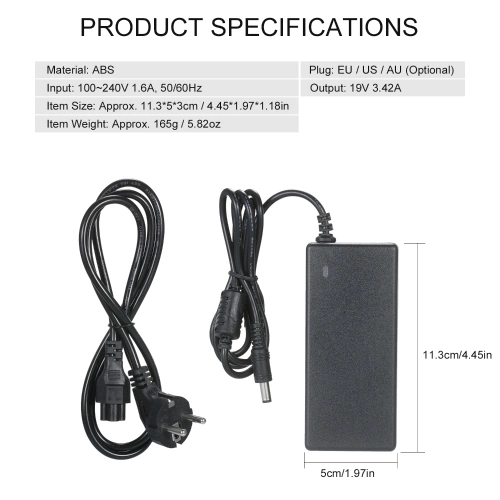 SEQURE AC Power Adapter Plug 3.42A 19V Power Supply Adapter for Electric Soldering Iron of SQ-001 and SQ-D60 EU Plug