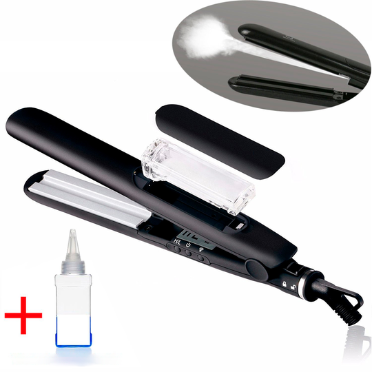 Ultrasonic Ceramic Cold Steam Hair Straightener Flat Iron with Keratin Treatment steam flat iron
