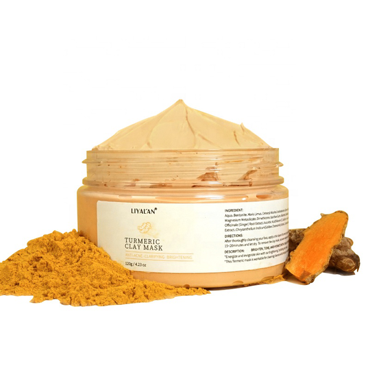 Private Label Vitamin C Mud Facial Mask Anti Acne Pore Cleansing Bentonite Face Brighten Turmeric Clay Mask