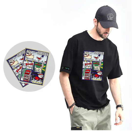 YunShang dtf Heat Transfer Screen Print Labels Printable Iron On Vinyl PET Paper Plastisol Heat Transfer Designs For Tee