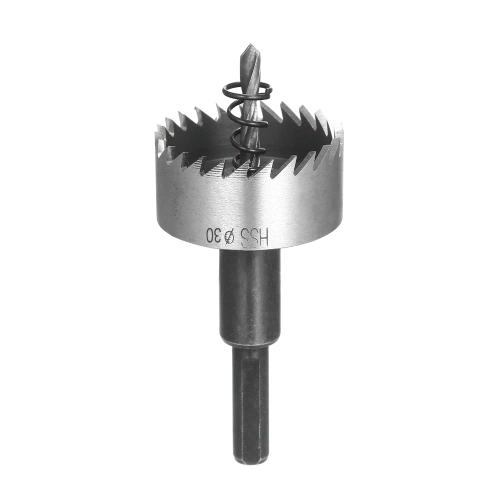 High Speed Steel Hole Saw Heavy-duty Hole Cutter Compatible with 10mm or larger Collet for Stainless Steel Metal Sheet Wood Plastic
