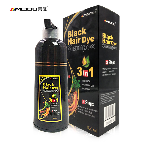 Guangzhou wholesale hair dye Meidu brands professional manufacturer black instant natural no ppd vip hair color shampoo