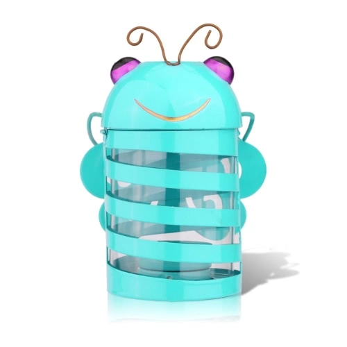 Tooarts Bee candle holder(light blue) Hurricane lamp Practical ornament Creative ornament Home Furnishing Articles