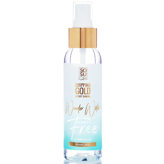 SOSU Cosmetics Dripping Gold Fragrance Free Wonder Water 100ml (Various Colours) - Medium-Dark