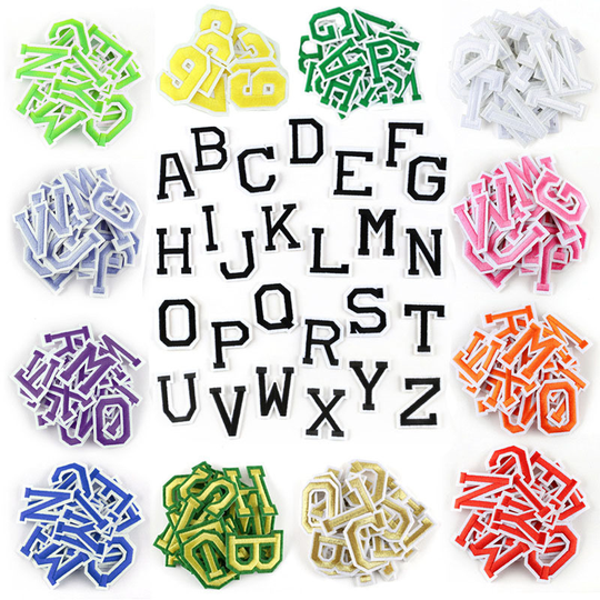 Factory Direct Sale Embroidered Patches Iron On Letters Patches Price Iron On Letter Patch