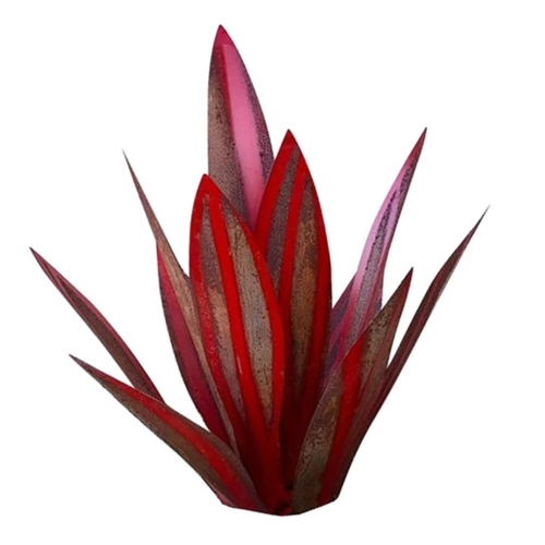 Cross-border new iron art agave plant ornaments Redwine 65 cm
