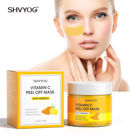 Private Label Vitamin C Peel Off Face Mask with Turmeric Blackhead Remover & Deep Cleansing Exfoliating Face Mask