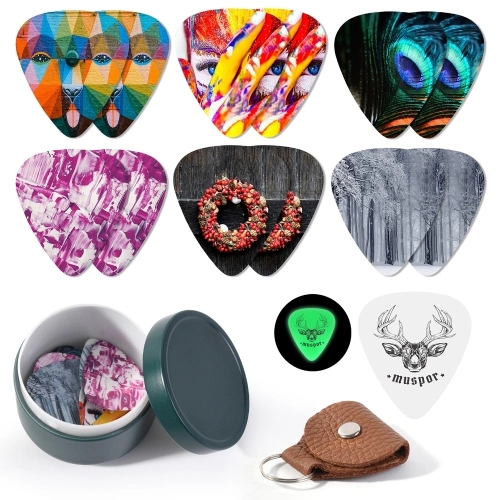 Muspor MX0299D 13pcs Celluloid Guitar Picks