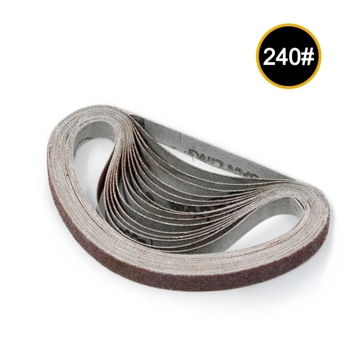 10pcs 10x330mm Abrasive Sanding Belts 240 Grit Sanding Grinding Polishing Tools for Sander Power Rotary Tools