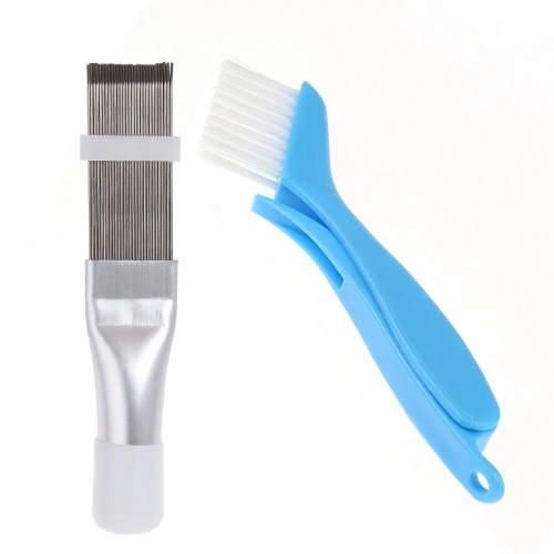 3pcs Air Conditioner Condenser Plastic Fin Cleaning Brush and Comb Set Fin Cleaner Fin Straightener Refrigerator Coil Cleaning Whisk Brush HVAC Maintenance Evaporator Radiator Repair Clean Tool