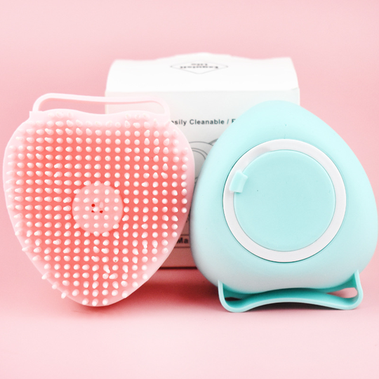 Portable Dog Grooming Silicone Shower Brush Shampoo Dispenser Massage Silicone Rubber Dog Brush Cleaning Tool