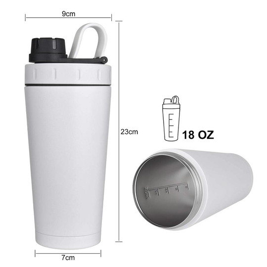 Sports Drink Bottle OEM Protein Shaker Metal Water Bottles Stainless Steel with Lid