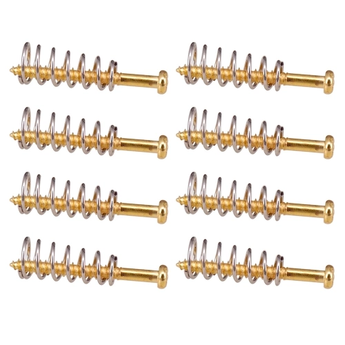 8pcs Metal Electric Guitar Bass Neck Joint Plate Mounting Screws Pickups Adjust Height Screws
