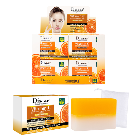 Hot Sale 100g Deep Cleaning Brightening Vitamin C Whitening Handmade Soap For All Skins