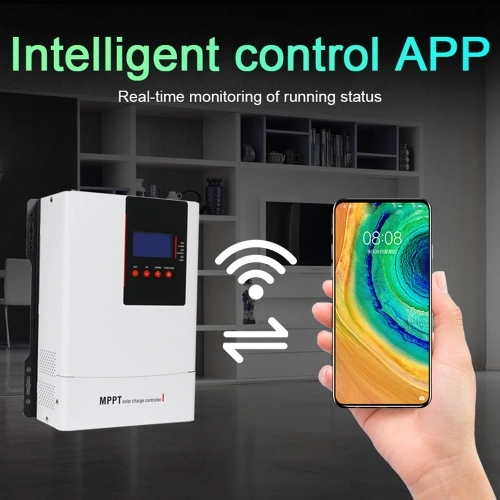 60A MPPT Solar Controller Automatic Detect LED Display for Leadacid Lithium-iron Phosphate and Ternary Lithium Battery