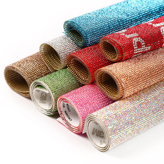 2mm Hotfix Rhinestone Sheet Drill back glue network Glass Iron-on Stones for Clothing
