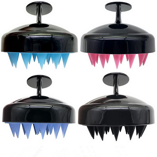 Amazon Best Seller Plastic PS Handle Silicone Hair Shampoo Brush Scalp Massager