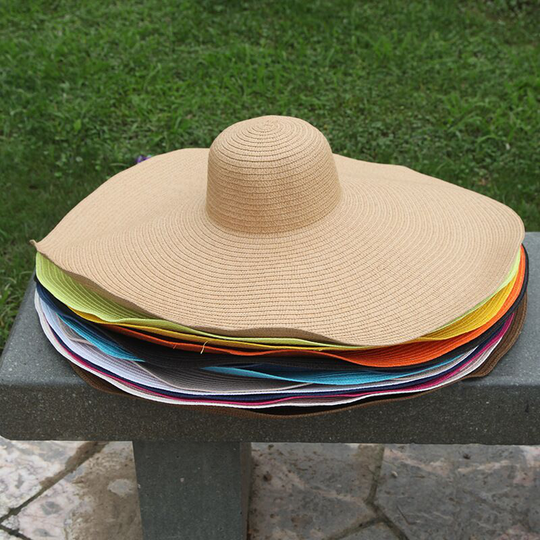 2022 Luxury Summer Colorful Beach Sun Hats Wide Brim Iron Wire Edge Fedora Resort Oversized Floppy Hat Casual Panama Straw Hat