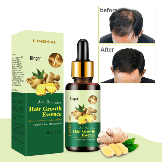 Lanthome Dropshipping 7 Days Germinal Oil Herbs Serum For Black Ginger Hair Growth Shampoo