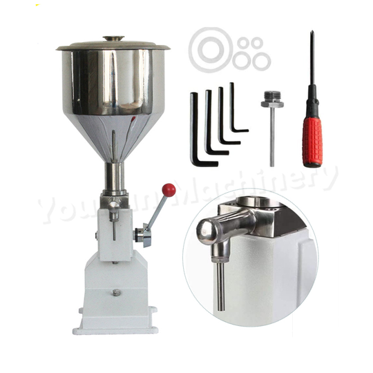 A03 5-50ml Manual Stainless Steel Paste and Liquid Bottle Filling Machine for Cream Shampoo Cosmetic
