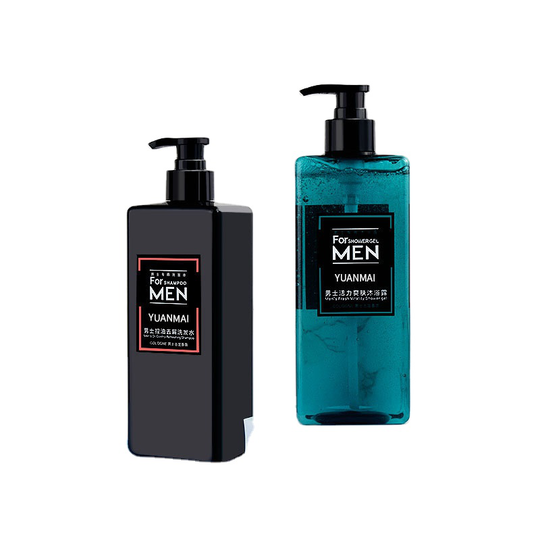 Private label printing 16 oz square empty 500 ml black green plastic shampoo bottle with pump