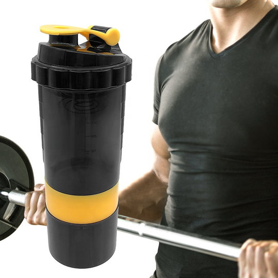 DRS 17oz Wholesale 3 Layers Printing Custom Logo Fitness Sports Drink Protein Plastic Shaker Bottles