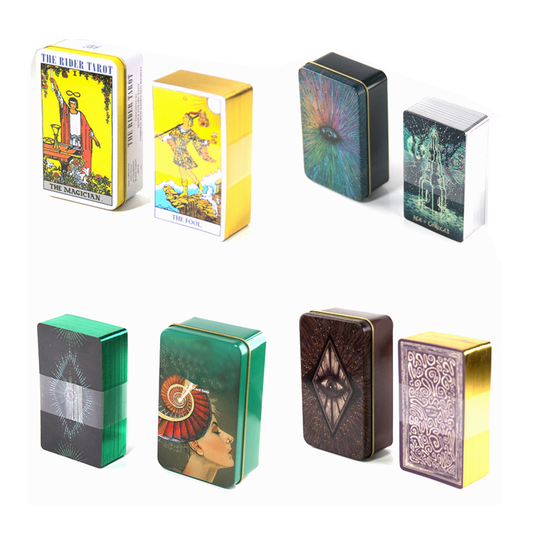 Iron Box Tarot Cards Deck Bronzing Craft High-end Playing Cards Wholesale Oracle Cards