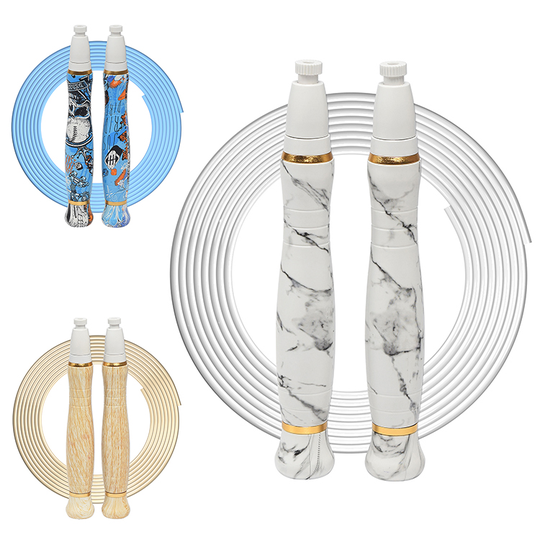 Ship from US home fitness adjustable high speed heavy weighted jump rope plastic skipping ropes